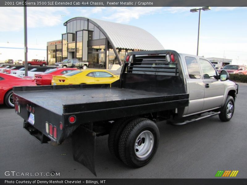 Pewter Metallic / Graphite 2001 GMC Sierra 3500 SLE Extended Cab 4x4 Chassis