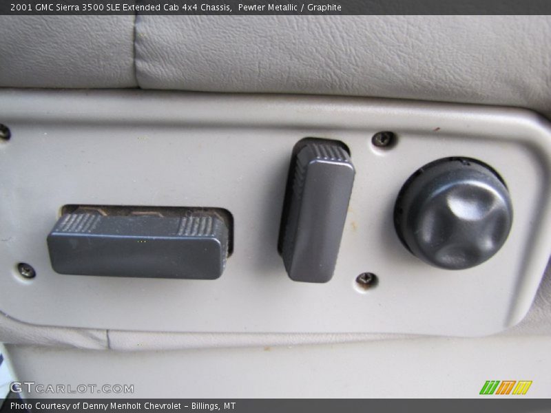 Pewter Metallic / Graphite 2001 GMC Sierra 3500 SLE Extended Cab 4x4 Chassis