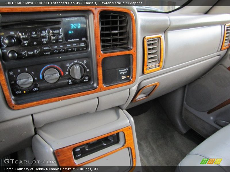 Pewter Metallic / Graphite 2001 GMC Sierra 3500 SLE Extended Cab 4x4 Chassis