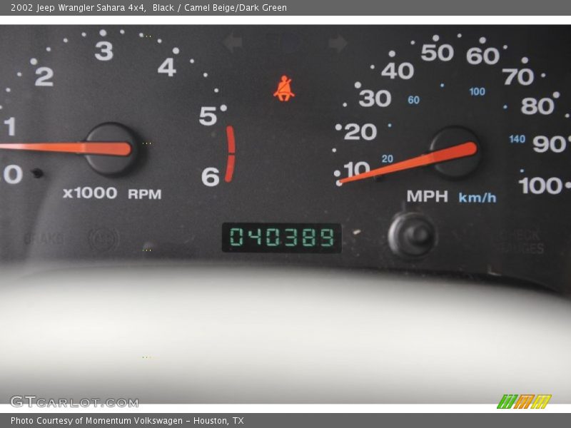 Black / Camel Beige/Dark Green 2002 Jeep Wrangler Sahara 4x4