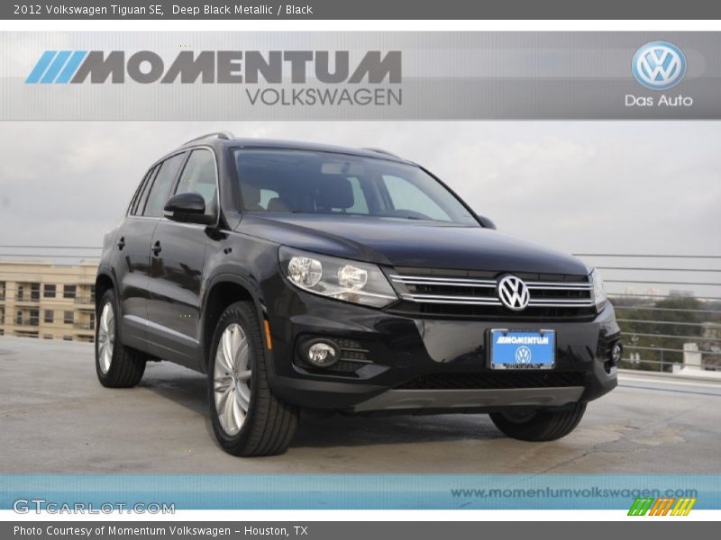 Deep Black Metallic / Black 2012 Volkswagen Tiguan SE