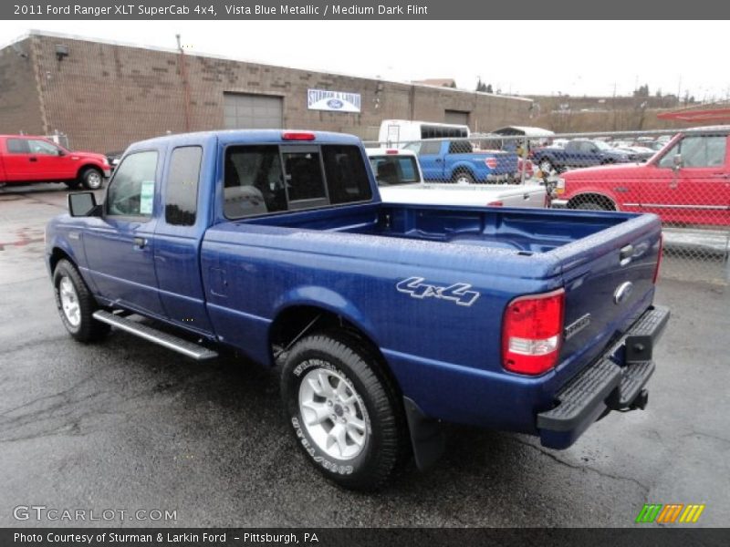 Vista Blue Metallic / Medium Dark Flint 2011 Ford Ranger XLT SuperCab 4x4