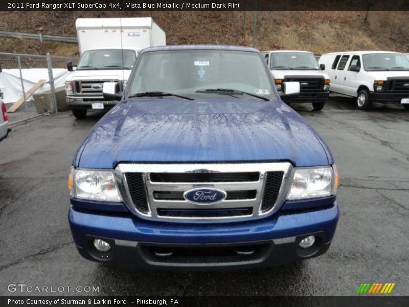 Vista Blue Metallic / Medium Dark Flint 2011 Ford Ranger XLT SuperCab 4x4