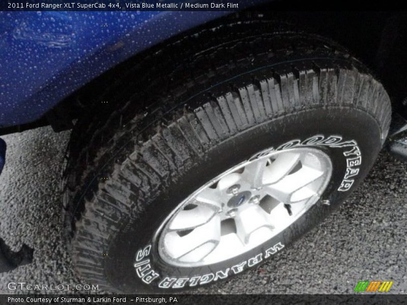 Vista Blue Metallic / Medium Dark Flint 2011 Ford Ranger XLT SuperCab 4x4