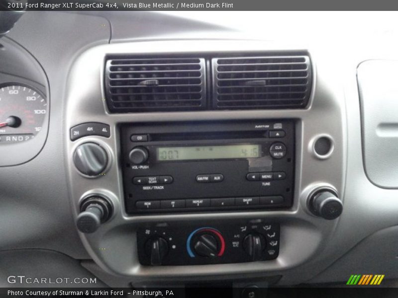 Vista Blue Metallic / Medium Dark Flint 2011 Ford Ranger XLT SuperCab 4x4