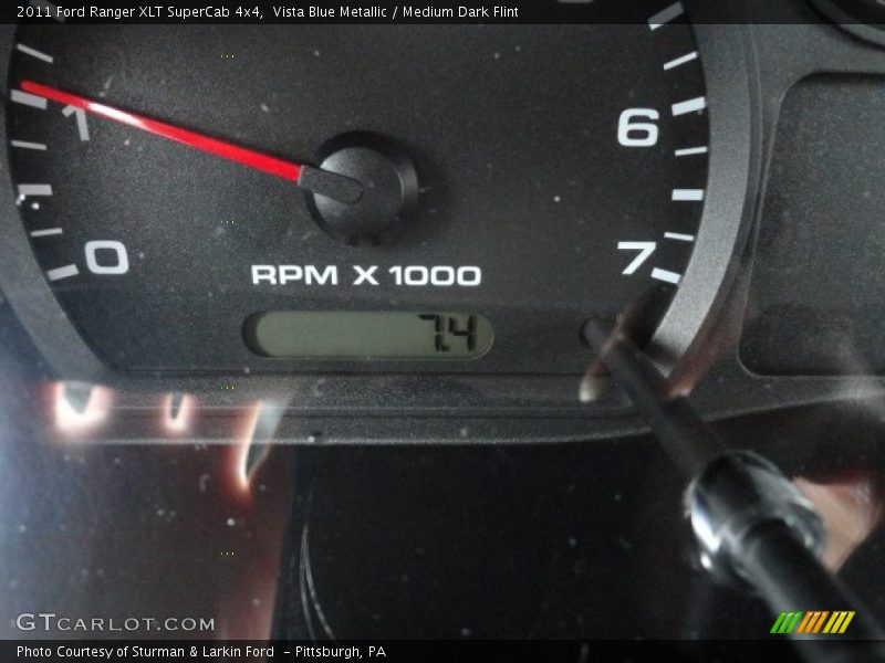 Vista Blue Metallic / Medium Dark Flint 2011 Ford Ranger XLT SuperCab 4x4