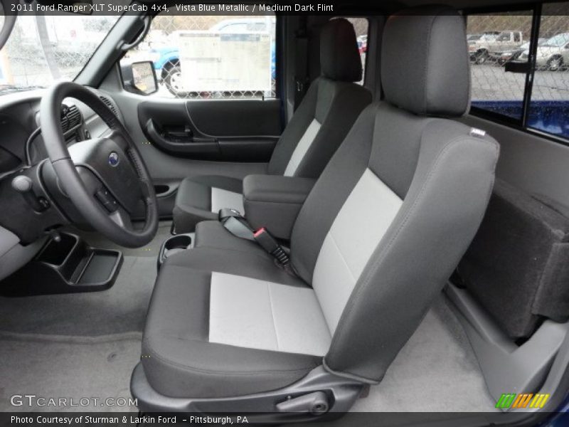 Vista Blue Metallic / Medium Dark Flint 2011 Ford Ranger XLT SuperCab 4x4