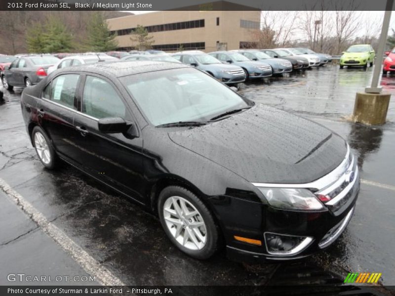 Black / Medium Light Stone 2012 Ford Fusion SEL