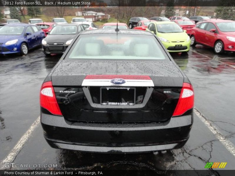 Black / Medium Light Stone 2012 Ford Fusion SEL