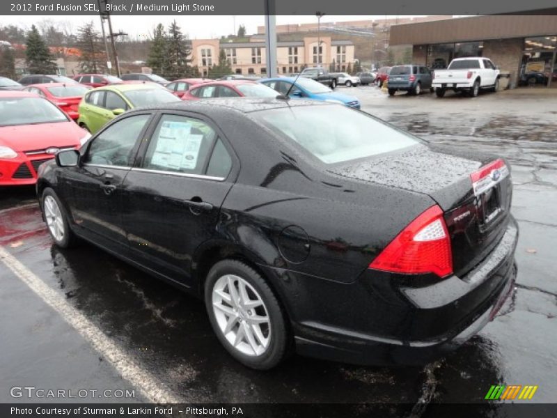 Black / Medium Light Stone 2012 Ford Fusion SEL