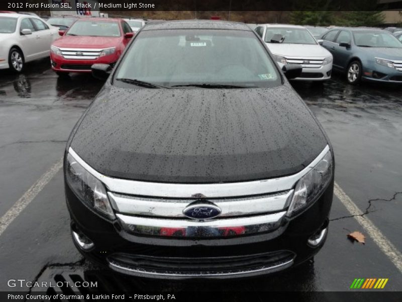 Black / Medium Light Stone 2012 Ford Fusion SEL