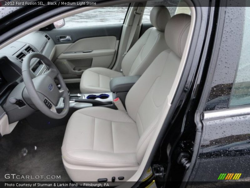 Black / Medium Light Stone 2012 Ford Fusion SEL
