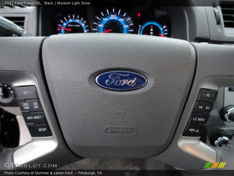 Black / Medium Light Stone 2012 Ford Fusion SEL