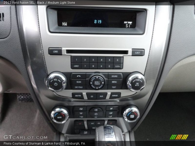 Black / Medium Light Stone 2012 Ford Fusion SEL