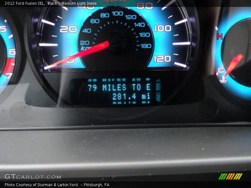 Black / Medium Light Stone 2012 Ford Fusion SEL
