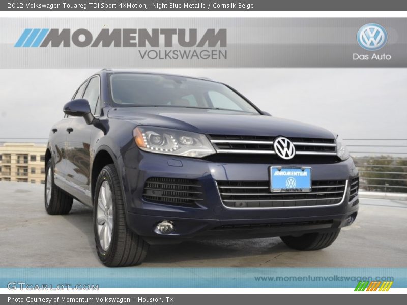Night Blue Metallic / Cornsilk Beige 2012 Volkswagen Touareg TDI Sport 4XMotion