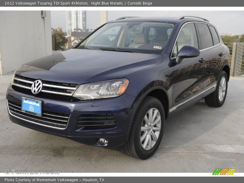 Night Blue Metallic / Cornsilk Beige 2012 Volkswagen Touareg TDI Sport 4XMotion