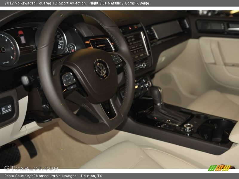 Night Blue Metallic / Cornsilk Beige 2012 Volkswagen Touareg TDI Sport 4XMotion