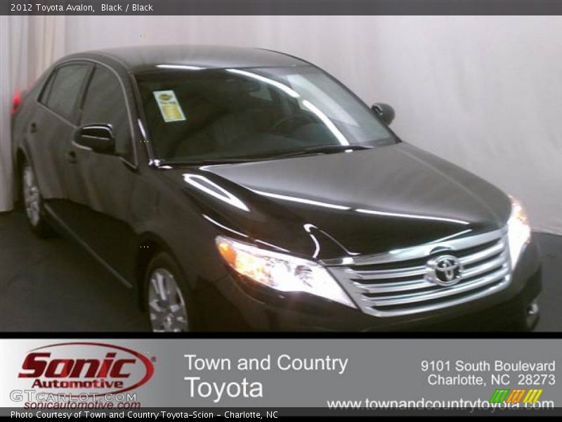 Black / Black 2012 Toyota Avalon