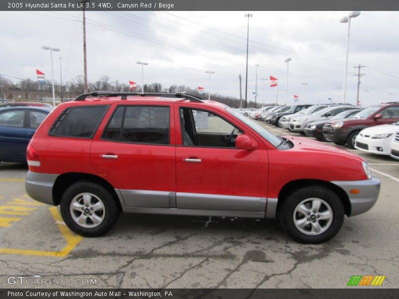 Canyon Red / Beige 2005 Hyundai Santa Fe LX 3.5 4WD