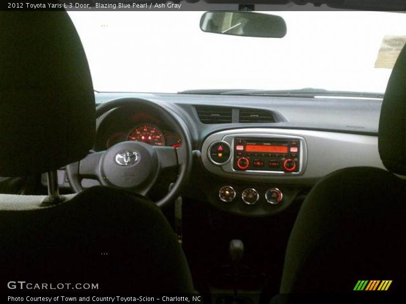 Blazing Blue Pearl / Ash Gray 2012 Toyota Yaris L 3 Door