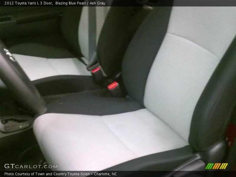 Blazing Blue Pearl / Ash Gray 2012 Toyota Yaris L 3 Door