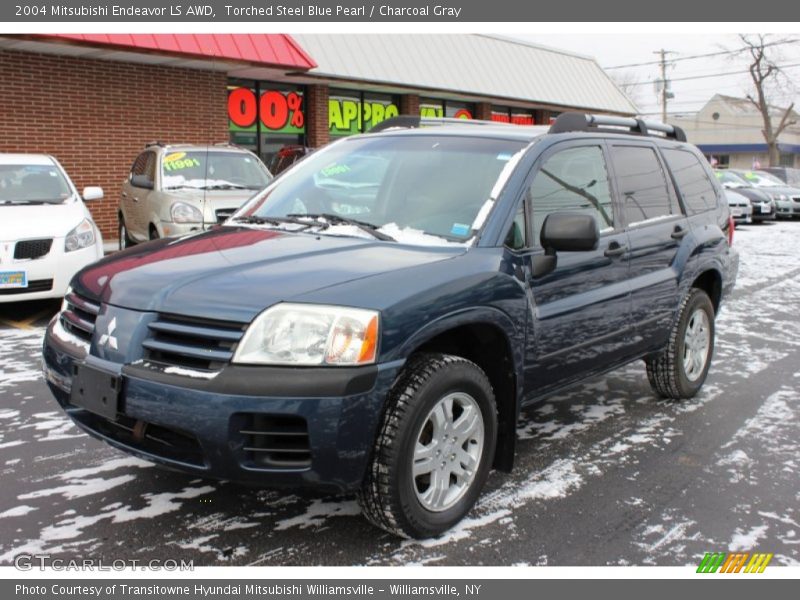 Torched Steel Blue Pearl / Charcoal Gray 2004 Mitsubishi Endeavor LS AWD
