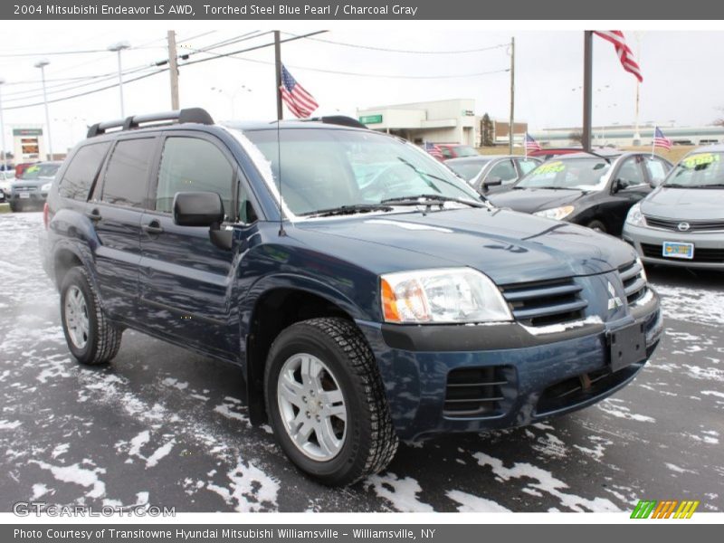 Torched Steel Blue Pearl / Charcoal Gray 2004 Mitsubishi Endeavor LS AWD