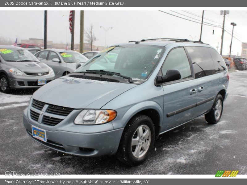 Butane Blue Pearl / Medium Slate Gray 2005 Dodge Caravan SXT