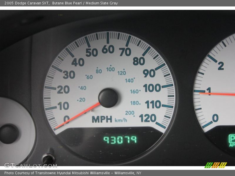 Butane Blue Pearl / Medium Slate Gray 2005 Dodge Caravan SXT