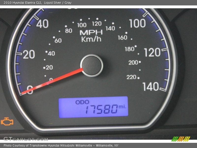 Liquid Silver / Gray 2010 Hyundai Elantra GLS