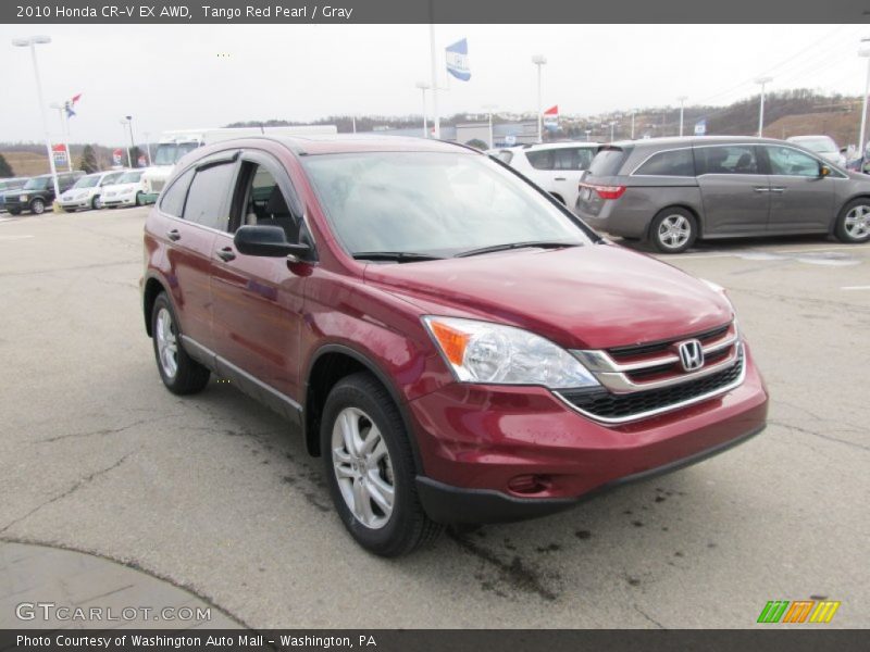 Tango Red Pearl / Gray 2010 Honda CR-V EX AWD