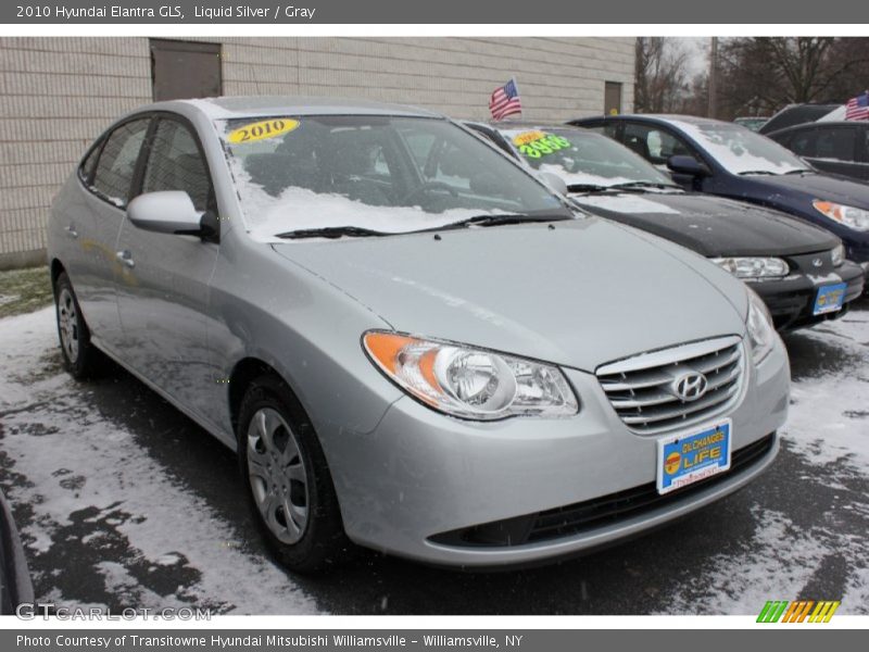 Liquid Silver / Gray 2010 Hyundai Elantra GLS