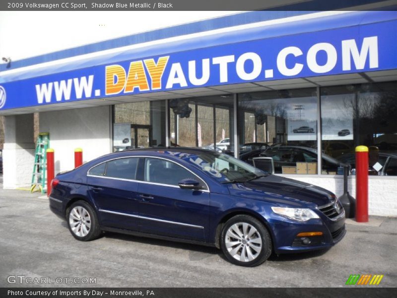 Shadow Blue Metallic / Black 2009 Volkswagen CC Sport