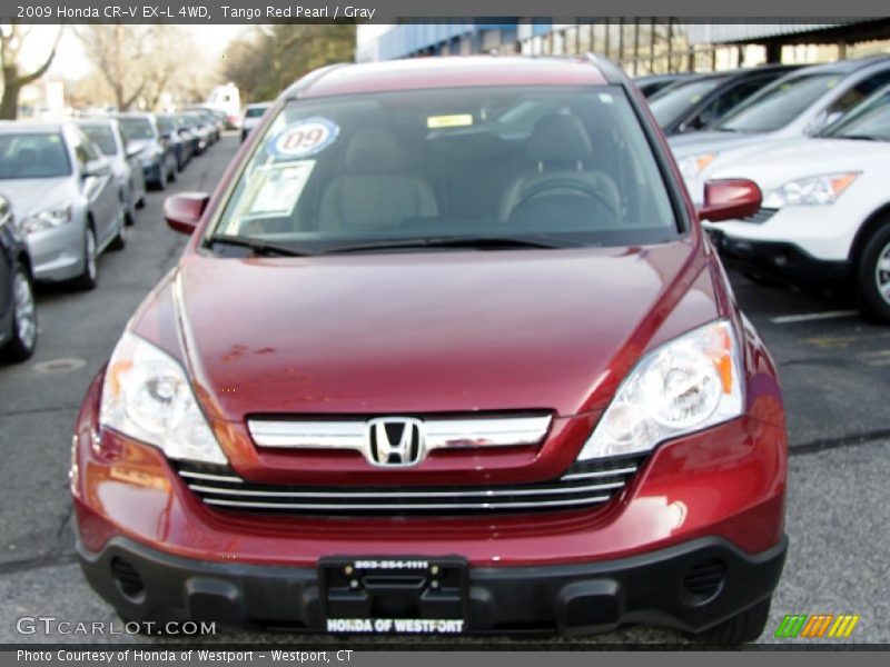 Tango Red Pearl / Gray 2009 Honda CR-V EX-L 4WD