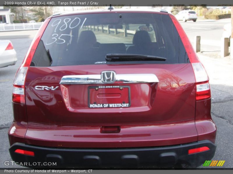 Tango Red Pearl / Gray 2009 Honda CR-V EX-L 4WD