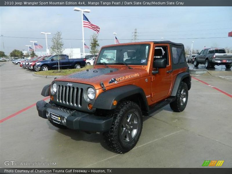 Mango Tango Pearl / Dark Slate Gray/Medium Slate Gray 2010 Jeep Wrangler Sport Mountain Edition 4x4