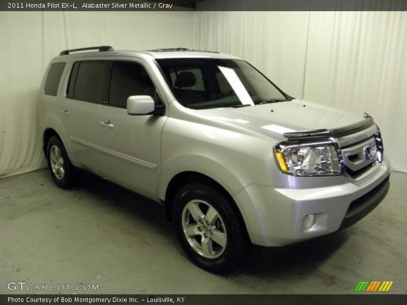 Alabaster Silver Metallic / Gray 2011 Honda Pilot EX-L