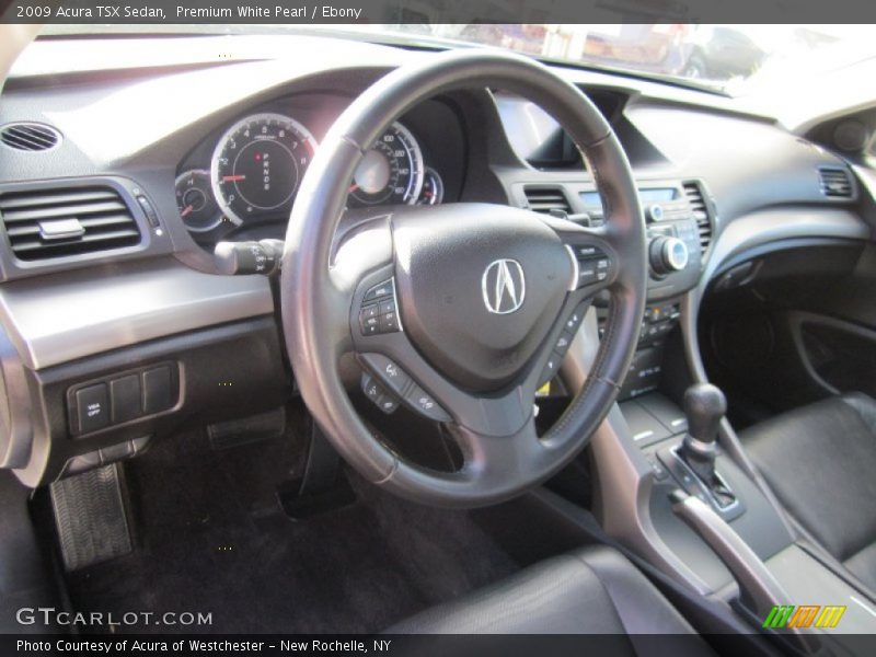Premium White Pearl / Ebony 2009 Acura TSX Sedan