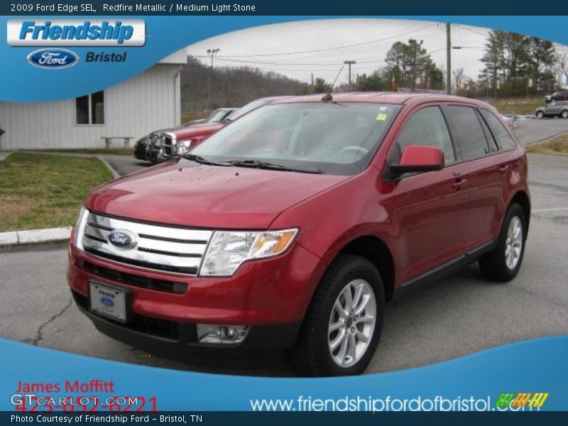Redfire Metallic / Medium Light Stone 2009 Ford Edge SEL