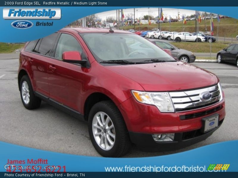 Redfire Metallic / Medium Light Stone 2009 Ford Edge SEL