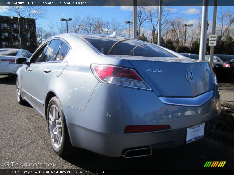 Borealis Blue Pearl / Taupe 2009 Acura TL 3.5