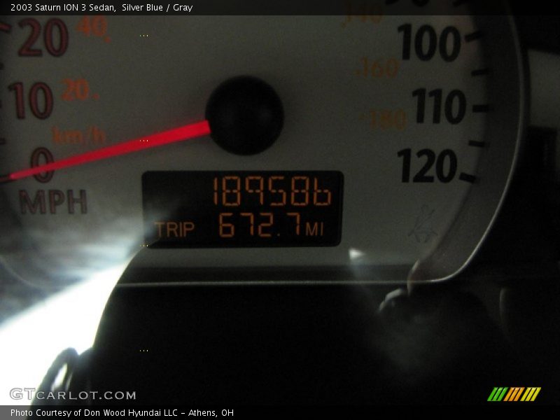 Silver Blue / Gray 2003 Saturn ION 3 Sedan