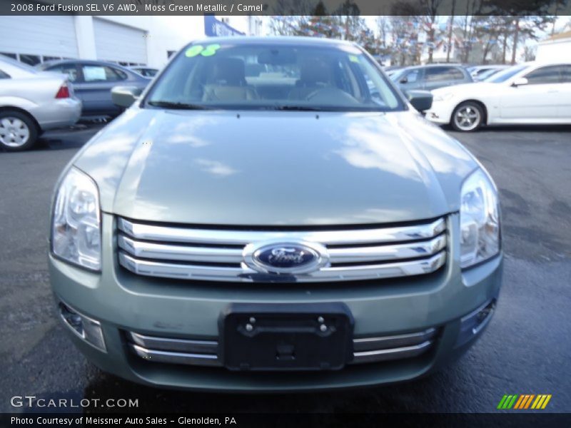 Moss Green Metallic / Camel 2008 Ford Fusion SEL V6 AWD