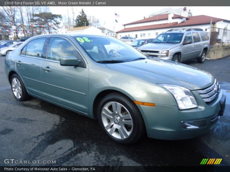 Moss Green Metallic / Camel 2008 Ford Fusion SEL V6 AWD