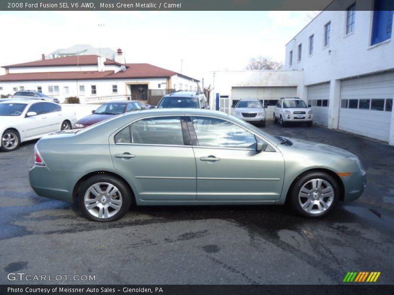 Moss Green Metallic / Camel 2008 Ford Fusion SEL V6 AWD