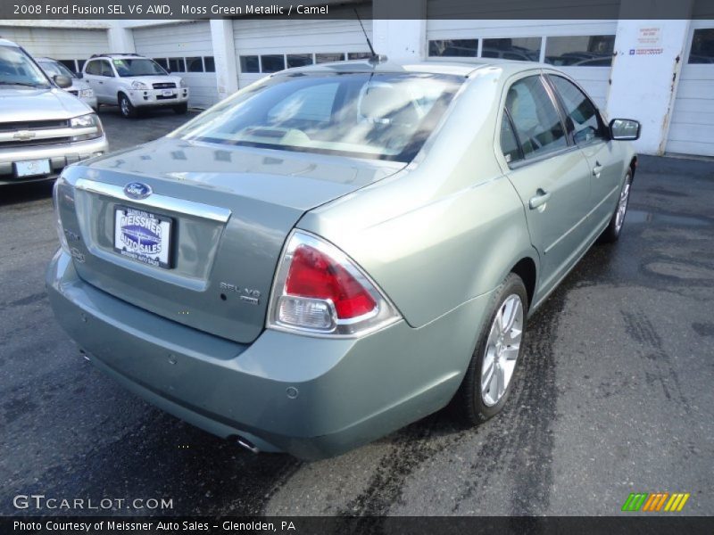 Moss Green Metallic / Camel 2008 Ford Fusion SEL V6 AWD