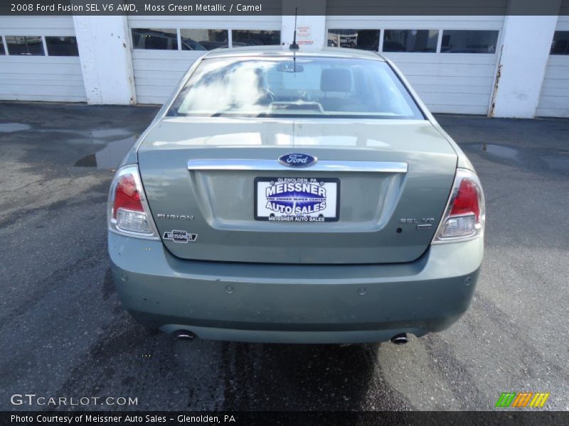 Moss Green Metallic / Camel 2008 Ford Fusion SEL V6 AWD