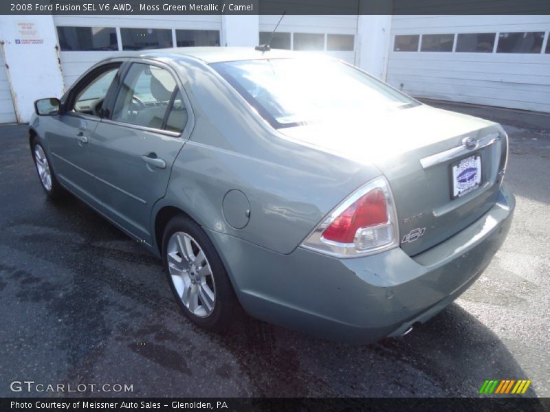 Moss Green Metallic / Camel 2008 Ford Fusion SEL V6 AWD