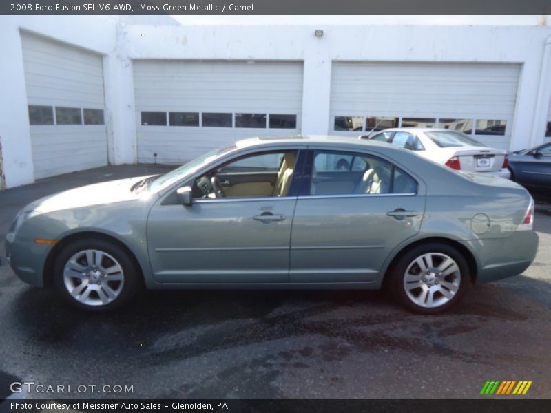 Moss Green Metallic / Camel 2008 Ford Fusion SEL V6 AWD